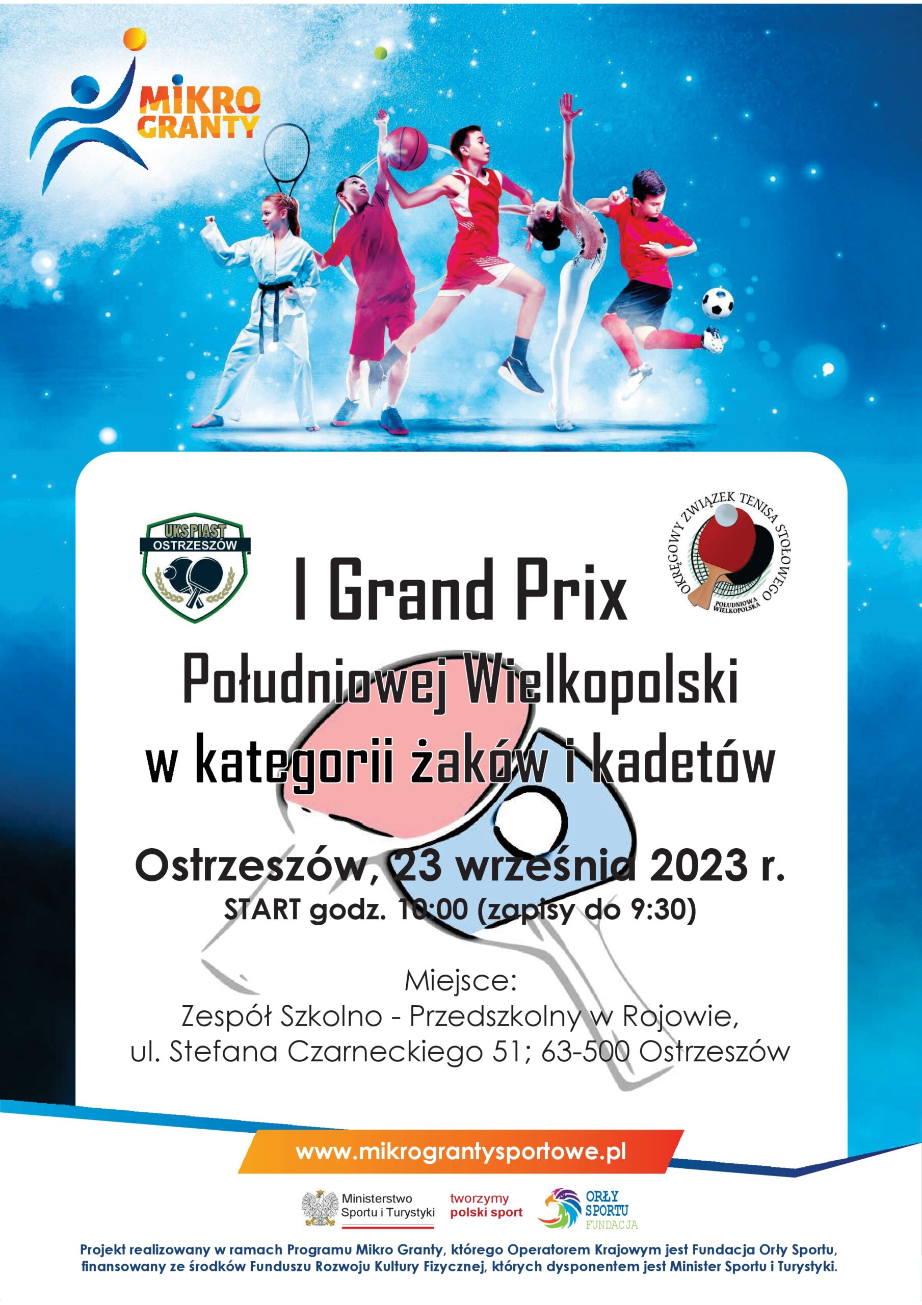 Read more about the article I Grand Prix Południowej Wielkopolski  w kategoriach żaczka, żak, kadetka, kadet