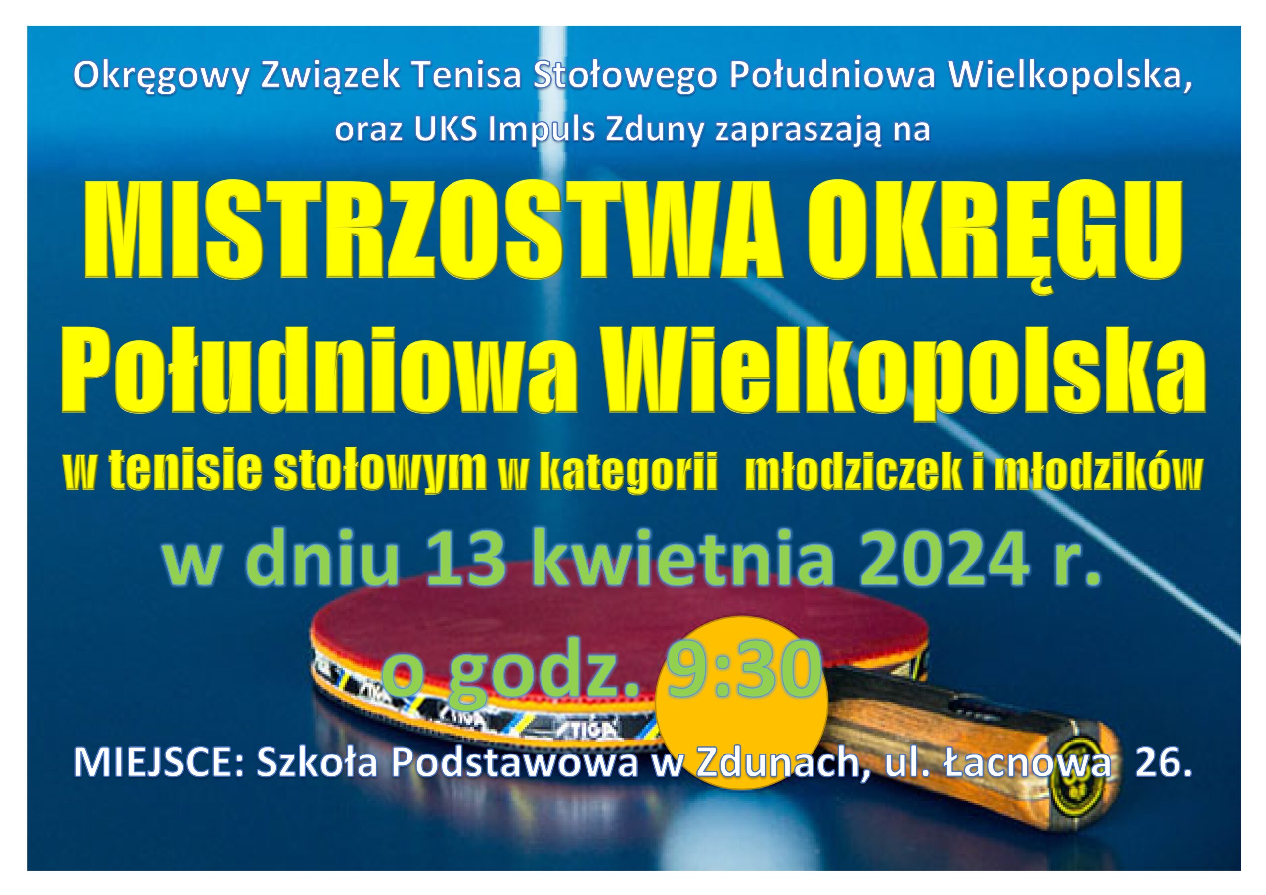 Read more about the article Zaproszenie na Mistrzostwa Okręgu Południowa Wielkopolska w kategorii młodziczek i młodzików